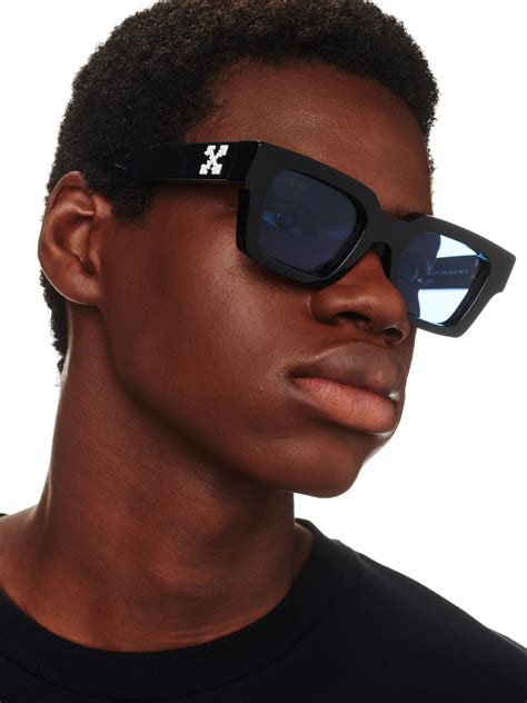 virgil 145mm square sunglasses|off white sunglasses holes.